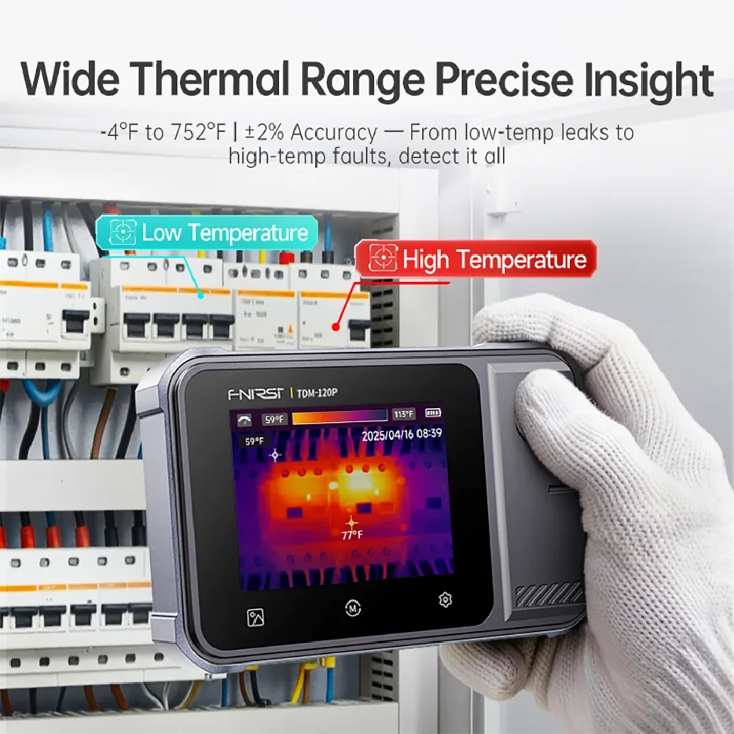 FNIRSI TDM-120/TDM-120P Thermal Imaging Multimeter, 2-in-1 2.8
