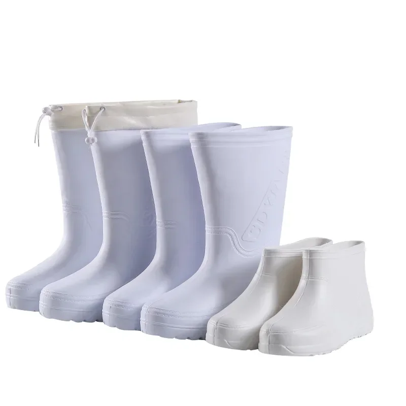 Thick White EVA Work Shoes Cotton Rain Boots Waterproof Shoes Work Rain Boots Slip on Rain Shoes