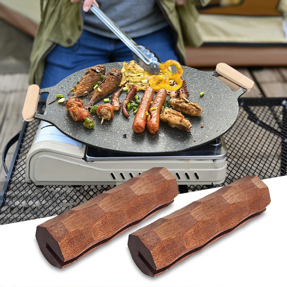 Poignée de poêle portable isolée pour barbecue, ustensiles de cuisine, poêle à frire, poêle à griller, 2 pièces