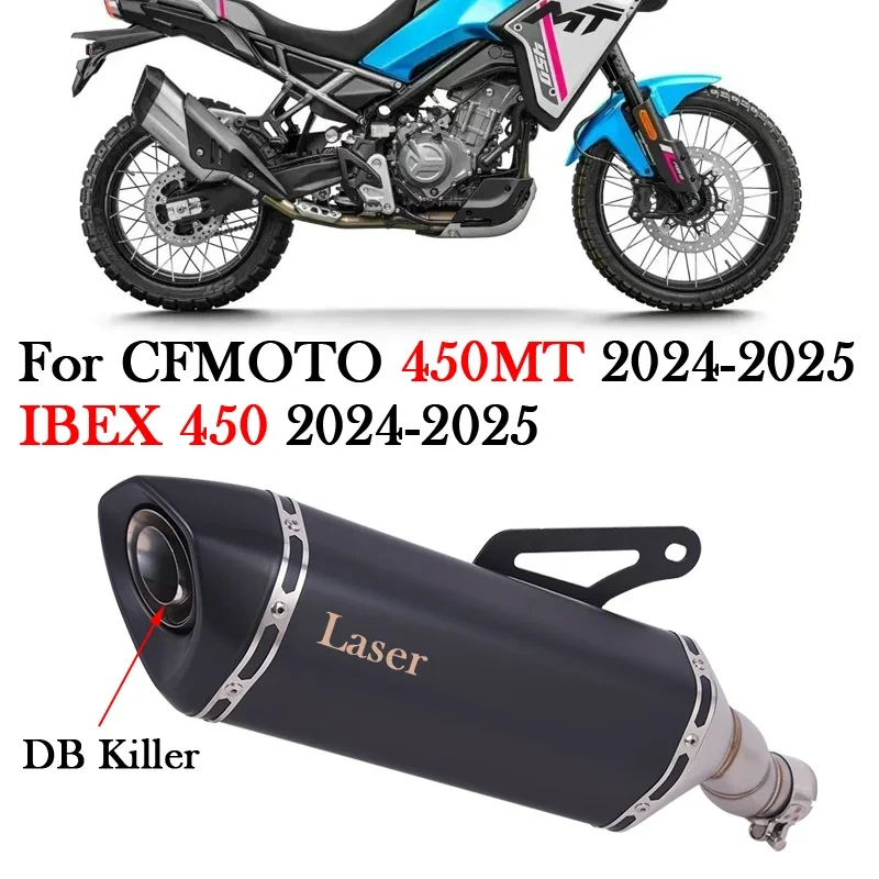 

Slip On For CFMOTO 450MT MT450 MT IBEX 450 2024 2025 Motorcycle Exhaust Middle Link Pipe Modify Muffller Escape Moto DB Killler