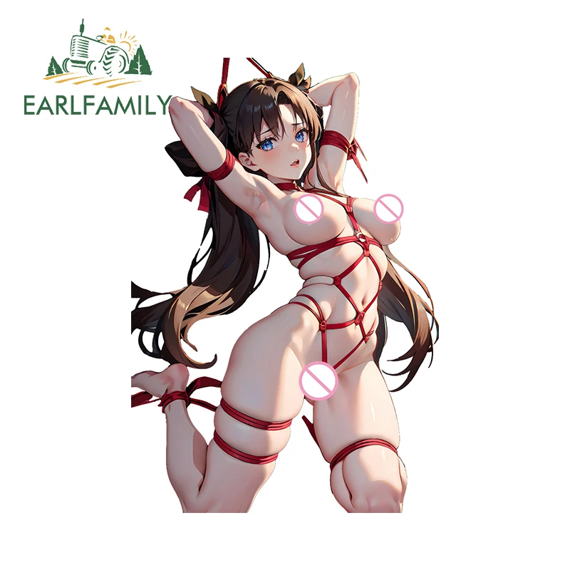 EARLFAMILY 13cm x 5.9cm for Sexy Anime NSFW Bundle Car Stickers Car Accessories Tie Hot Girl Decal Hentai Personality Decoration