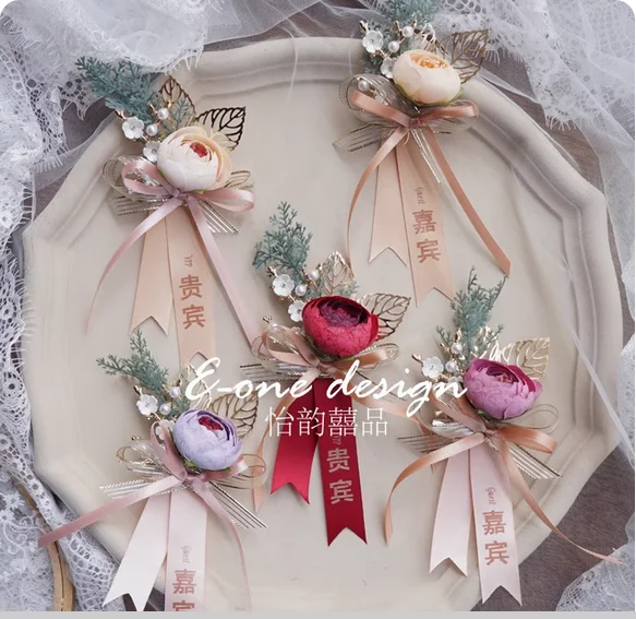 

Mori European wedding bride and groom parents corsage bridesmaid wrist flower graduation ceremony opening ceremony VIP