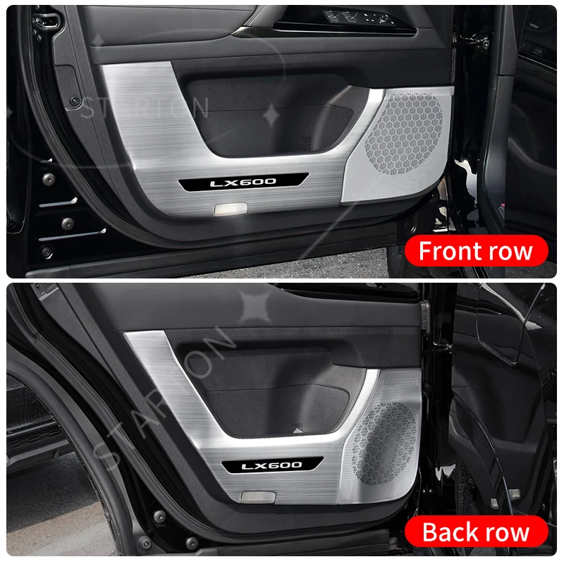 Interior upgraded Accessories For Lexus LX600  LX500d Stainless Steel Car Door Protective Cover Speaker Cover