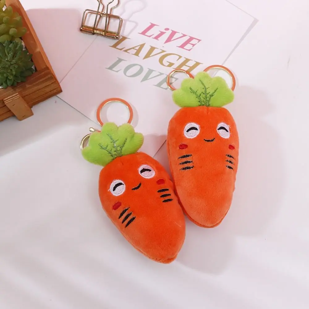 Bag Accessories Backpack Decoration Cartoon Key Holder Vegetables Carrot Keychain Carrot Plush Keychain Plush Carrot Keyring