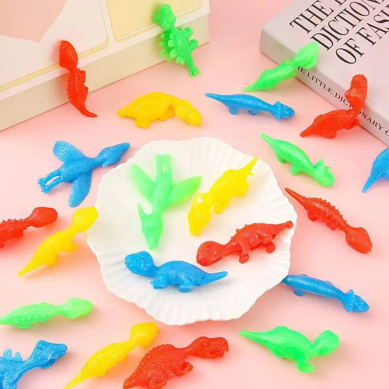 5/3/1pcs Colorful Finger Catapult Dinosaur Games Kids Birthday Baby Shower Party Favor Giveaway Christmas New Year Party Gift