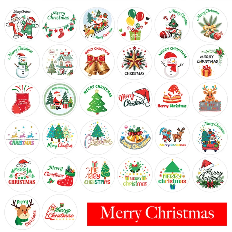 Christmas Stickers Holiday Label, Family Merry Christmas Stickers, Xmas Decorative Envelope Seals Stickers For Cards