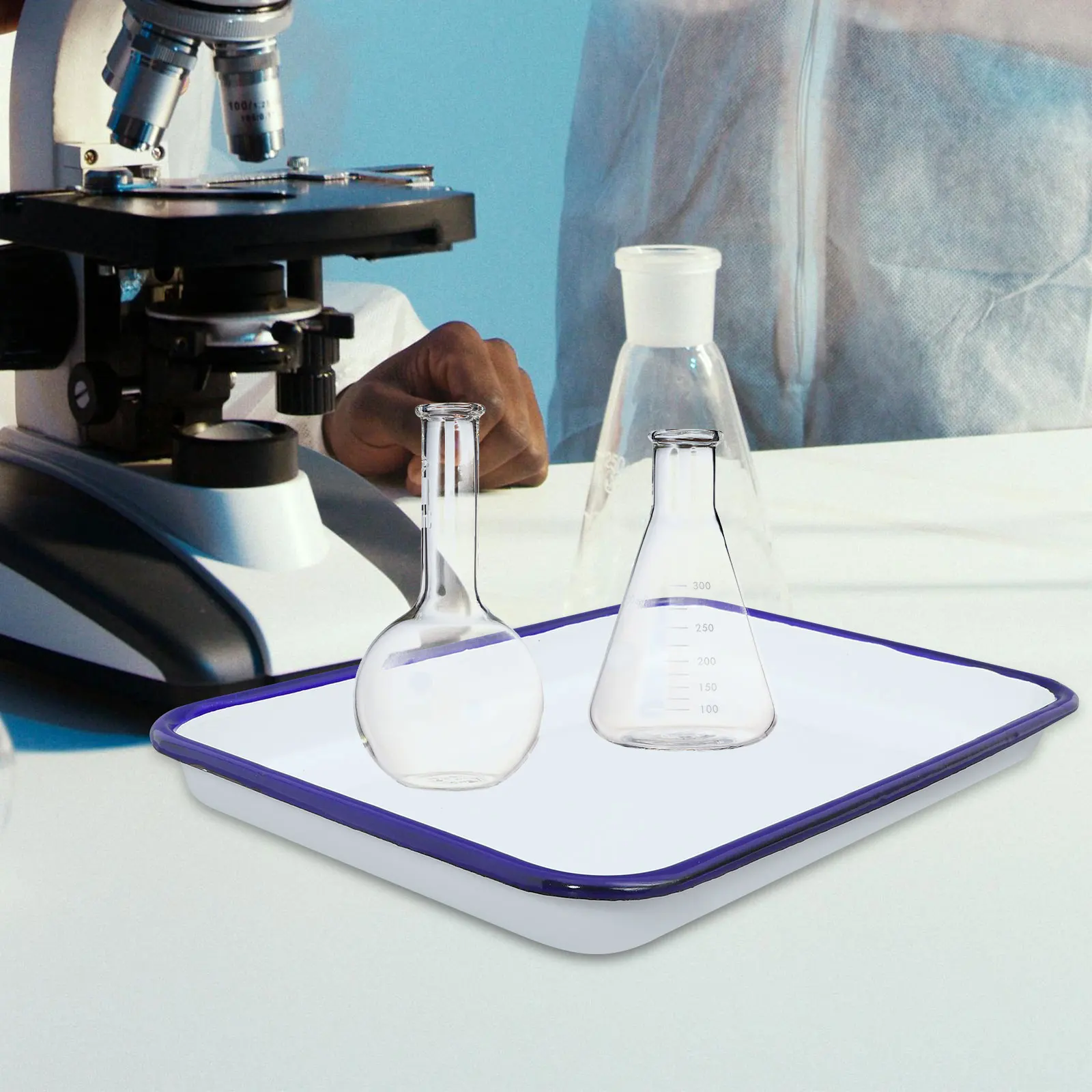 

White Enamel Serving Platter Large Rectangular Fruit Durable Dessert Tray Couch Charcuterie Board Smooth Scratch Resistant