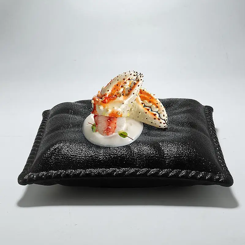 

Ceramic Plate Pillow Modeling Solid Color Simple Restaurant Home Cooking Tableware Snacks Afternoon Tea Dessert Cake Plate