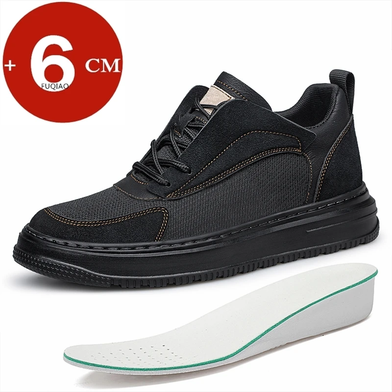 

Дышащая повседневная обувь больших размеров, увеличивающая рост 6 см, невидимые кроссовки-лифты для мужчин и женщин