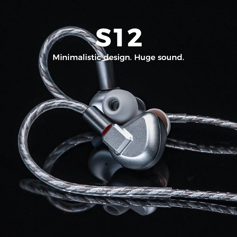 Letshuoer S12 |14.8mm Planar Magnetic Driver IEM Hi-Fi Earphones with Silver Plated Monocrystalline Copper Cable 3.5mm Headphone