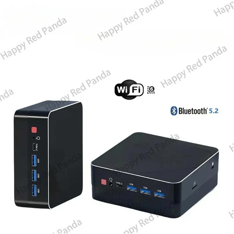 Mini PC Computer Gaming AMD R7 5825U 4800H 5800H 4500U Pocket Dual HDMI LAN WIFI6 BT5.2 NUC Office Desk Computer DDR4 NVMe