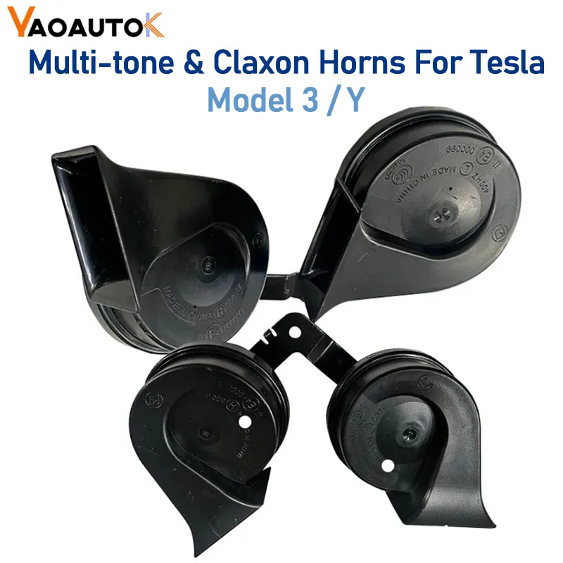 

Multi-tone & Claxon Horns For Tesla Model 3 /Y Car Special Whistle High And Low Pitch Snail Horn Waterproof Speaker 1486943-00-A