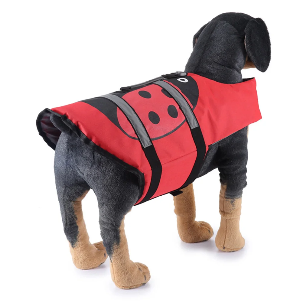 

Pet Life Vest Dog Polyester Swimming Apparel Puppy Safety Preserver Breathable Sweat Reflective Strips Quick Buckles Wear