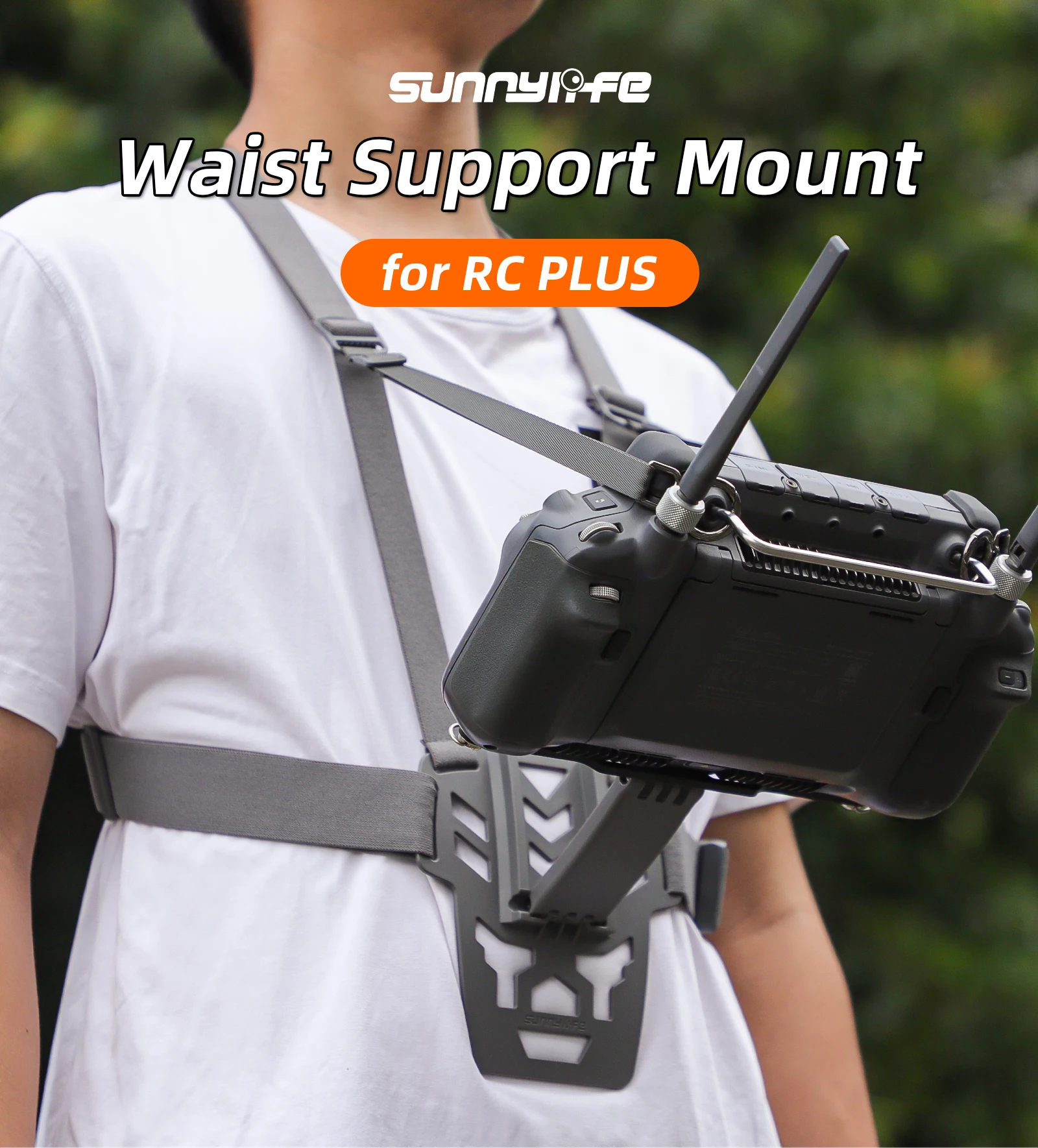 For DJI RC Plus Remote Control Belly Support Bracket Inspire 3/Matrice 300 RTK/T50/T25/T40 Bracket Back Chest Strap