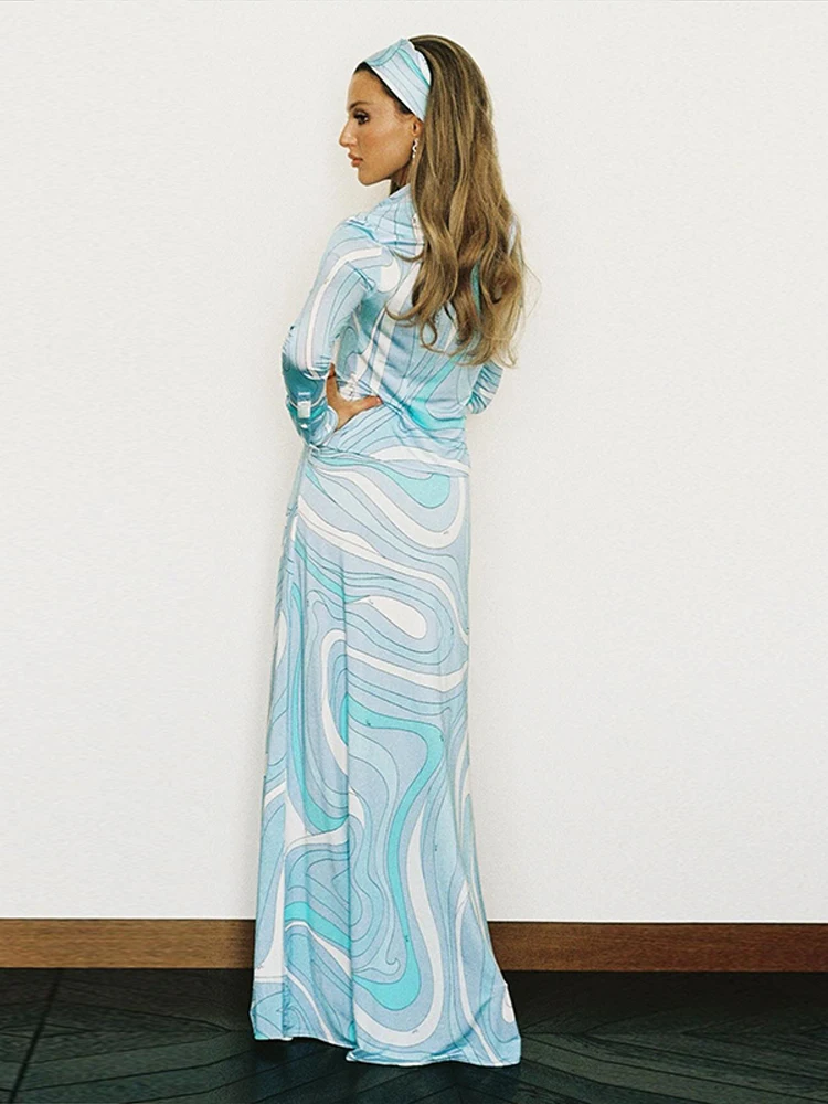 Vestido largo con chaleco de tubo ondulado estampado para mujer, batas ajustadas sin tirantes sin mangas, moda de verano, vestidos nuevos informales para vacaciones para mujer