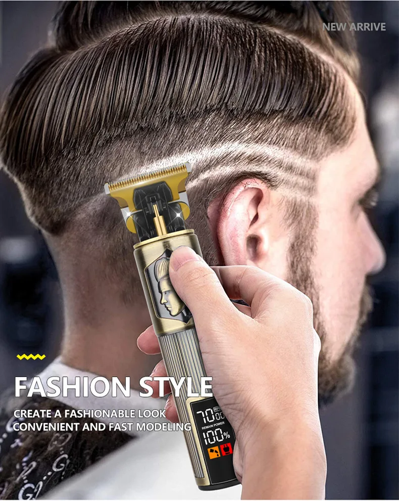 

Vintage T9 hair clippers for barber shop Hair cutting machine Electric trimmer led hair clipper Dragon carving Shaver Beard