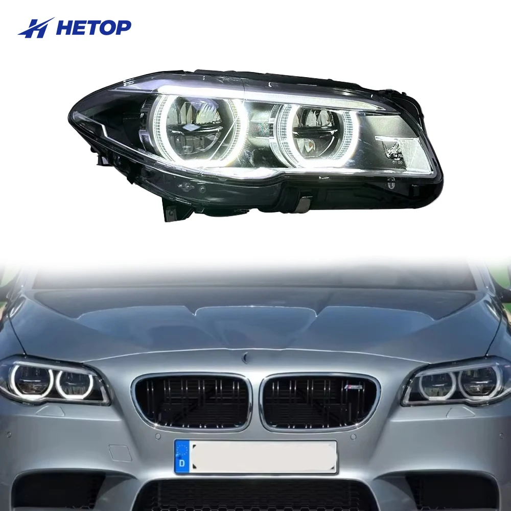 

Hetop Auto for BMW 5 Series 2011-2013 F10 F18 520i 525i Full LED HeadlightUpgrade to Angel Eyes Daytime Running Lamp