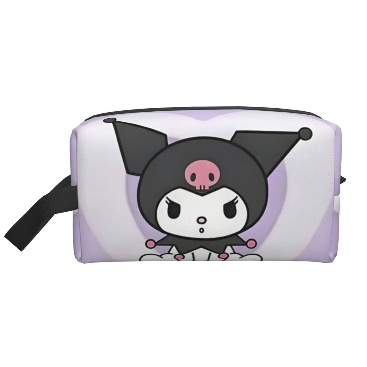 Custom Cartoon Kuromi Skull Cosmetic Bag Women Kawaii Large Capacity Cute Rabbit Anime Makeup Case Beauty Storage Toiletry Bags