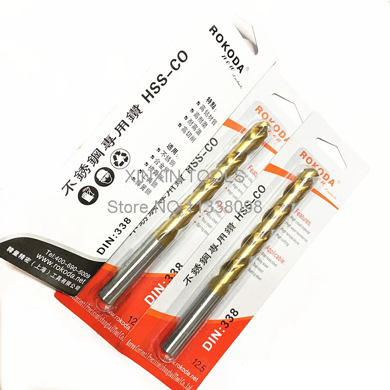 2PCS M42 3.6mm-6.0mm HSS-CO Cobalt Drill Bits,Straight shank twist drill,used in Stainless Steel (3.6/3.8/4.0/4.5/5.0/5.5/6.0mm)