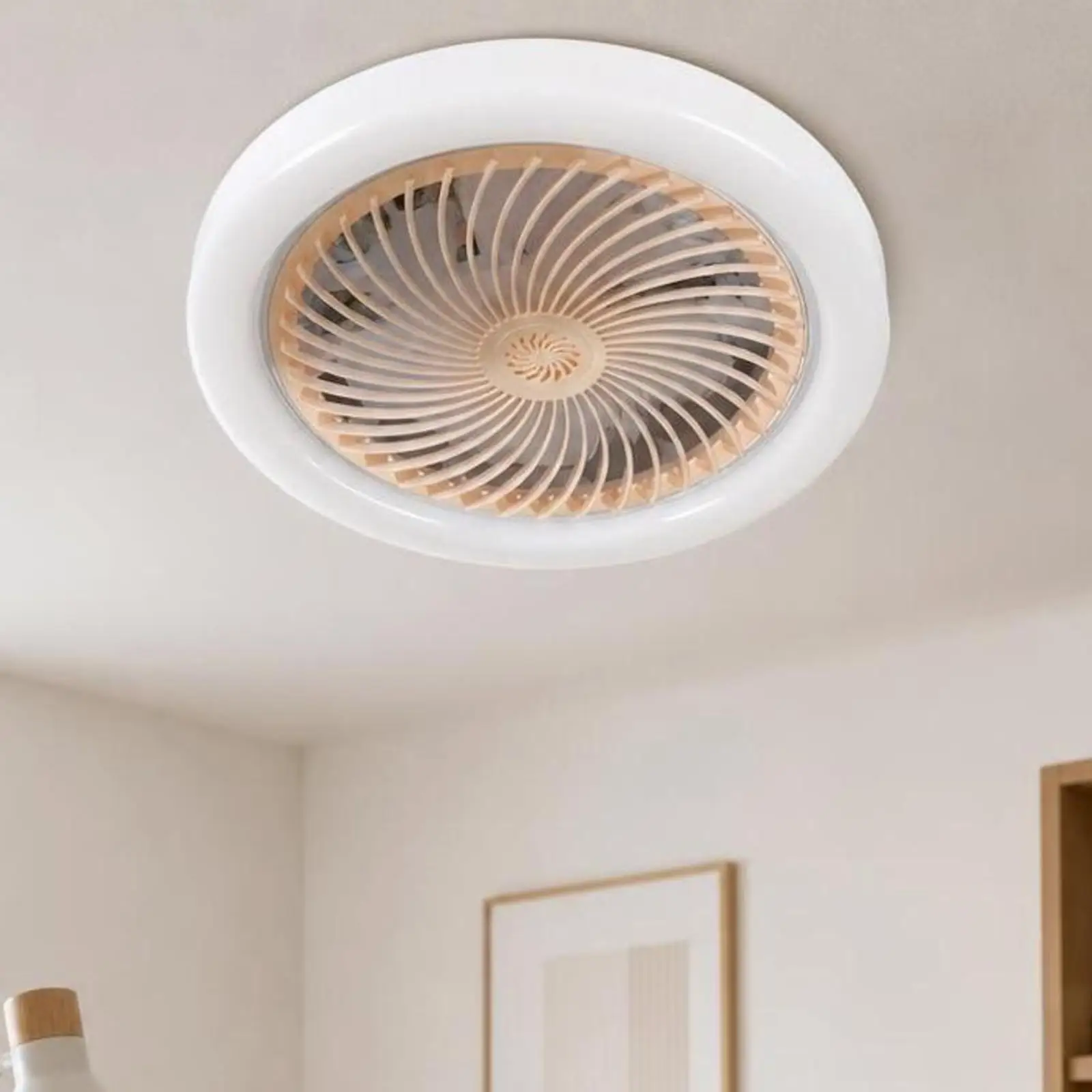 LED Ceiling Lamp Fan with Remote Control E27 Bulb Light for Living Room Bedroom Home