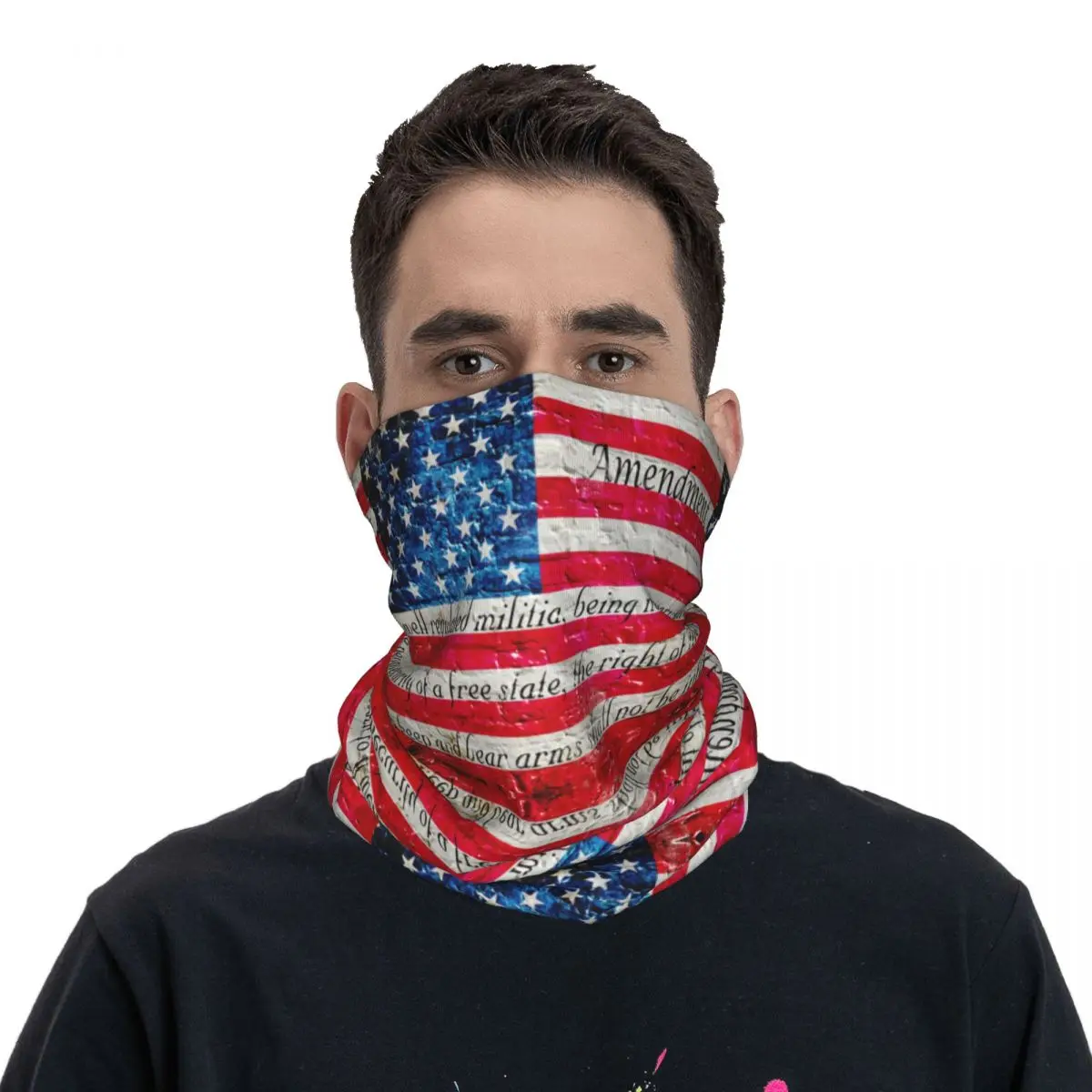 American Flag Art Bandana United States Vintage Balaclava Summer Riding Fishing UV Protection Cycling Mask Soft Warm Face Masks