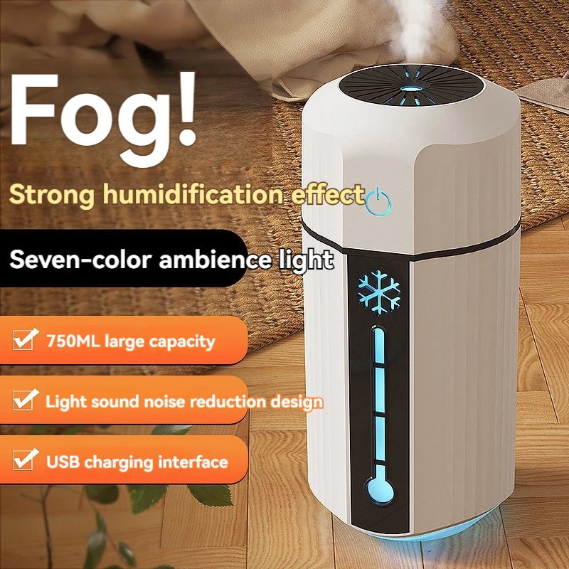USB Silent Antibacterial Humidifier Large Capacity 750 Efficient Humidifier Household Car Air Humidifier Moisturizer