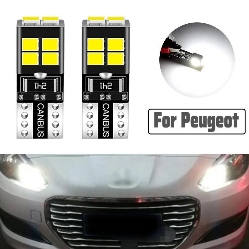 2x LED Clearance Light W5W T10 For Peugeot 1007 107 206 207 306 307 CC SW 4007 4008 407 508 607 807 Bipper Tepee Expert Partner