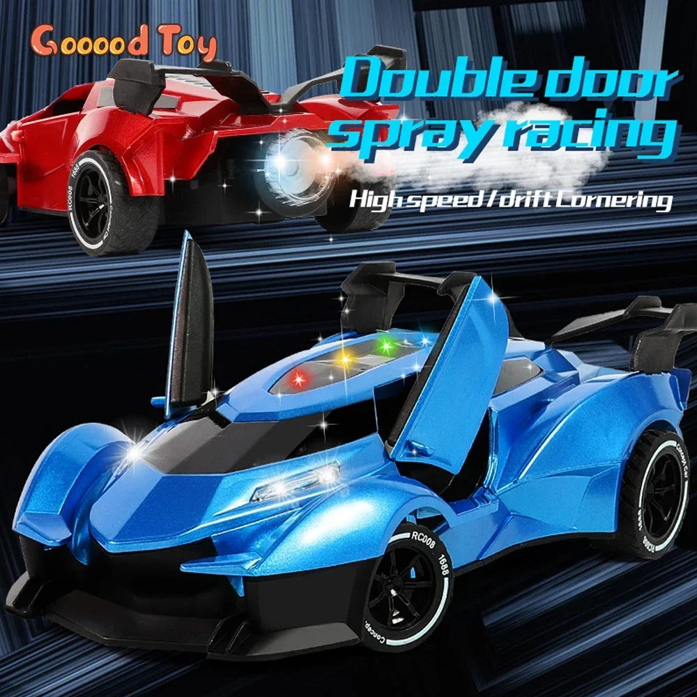 

Rc Car Radio Controlled Stunt Cars Drift Racing Double-Door High-Speed Vehicle Drift Car with Spray Lights Children Toys for Boy