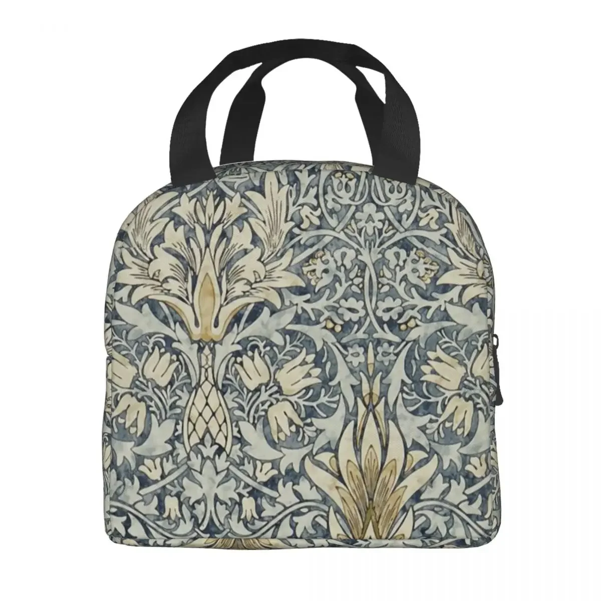 William Morris Snakeshead Pattern Insulated Lunch Bag for Women Vintage Textile Cooler Thermal Bento Box Office Work School