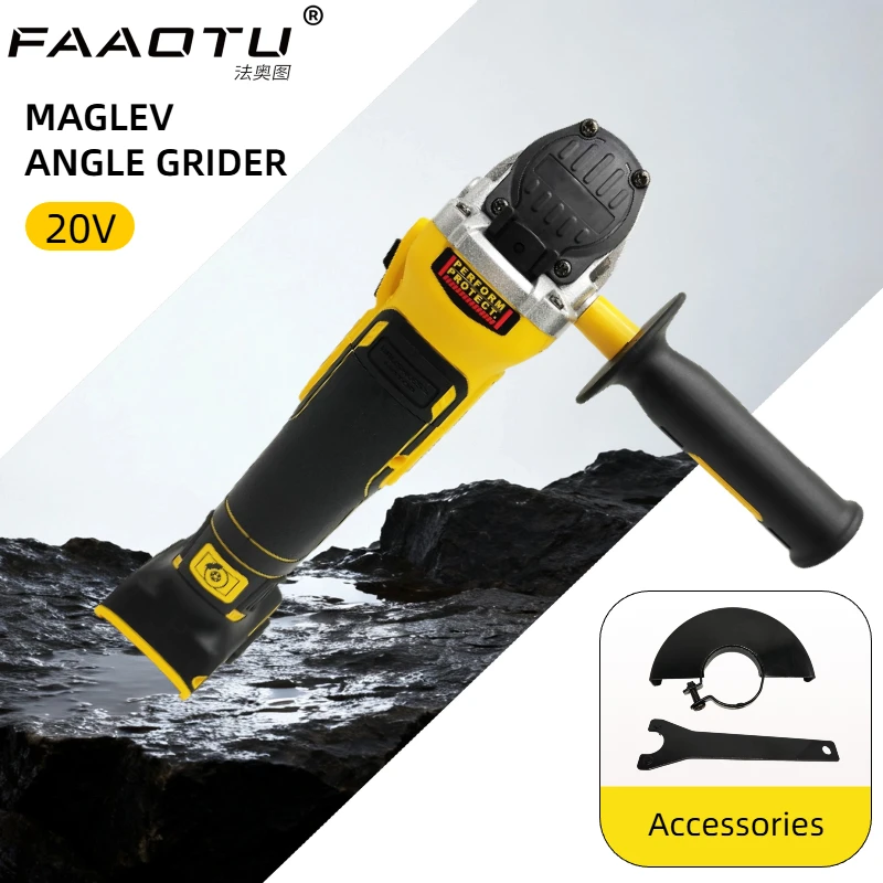 FAAOTU DCG405 125mm flat head angle grinder bare machine tool cutting machine brushless power tools Suitable for DW battery