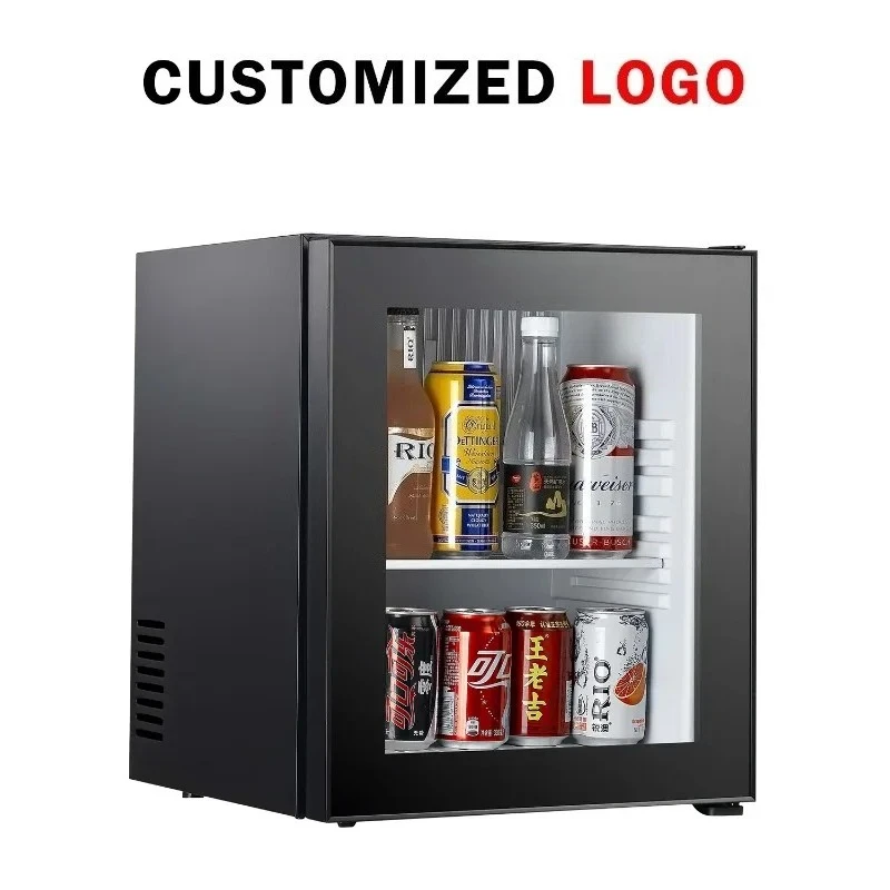 Compact Refrigerator Absorption Glass Door 25L Mini Fridge Hotel Room Bar Mini Fridge