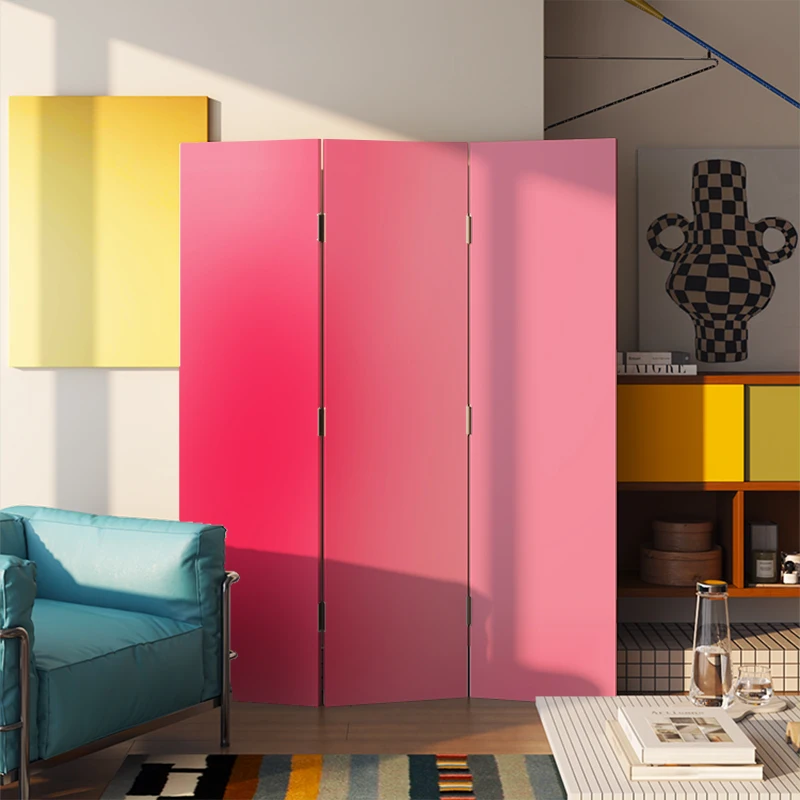 

French dopamine modern folding screen partition living room decoration bedroom dining room Internet celebrity clothing store bac
