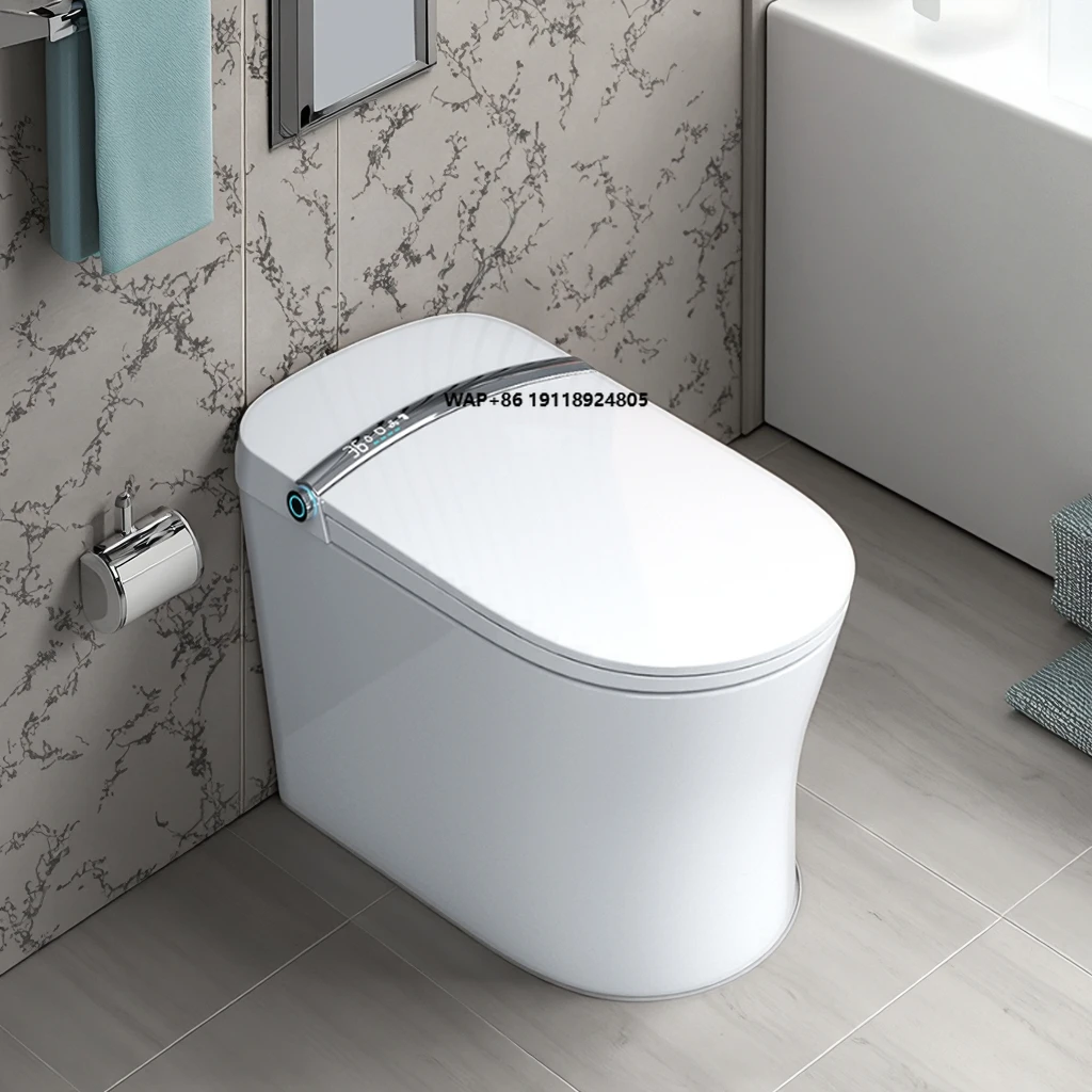 New Smart Toilet Model-Heated Seat Rear Washing Radar Sensor Auto Flush P-trap Remote Control Included Factory Supply