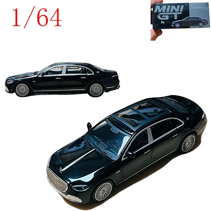 MINIGT Diecast in scala 1/64 Mercedes-Maybach S 680 modello di auto in lega giocattoli per ragazzi giocattoli regalo per bambini da 2 a 4 anni