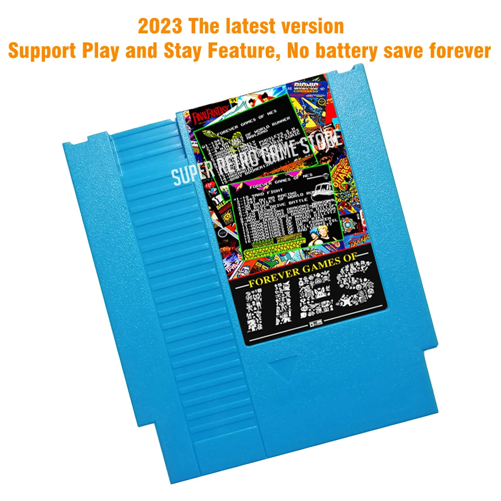 Latest 2023 DUO GAMES OF NES 852 in 1(405+447)Game Cartridge for NES Console System Total 852 Games 1024MBit Flash Chip in Use