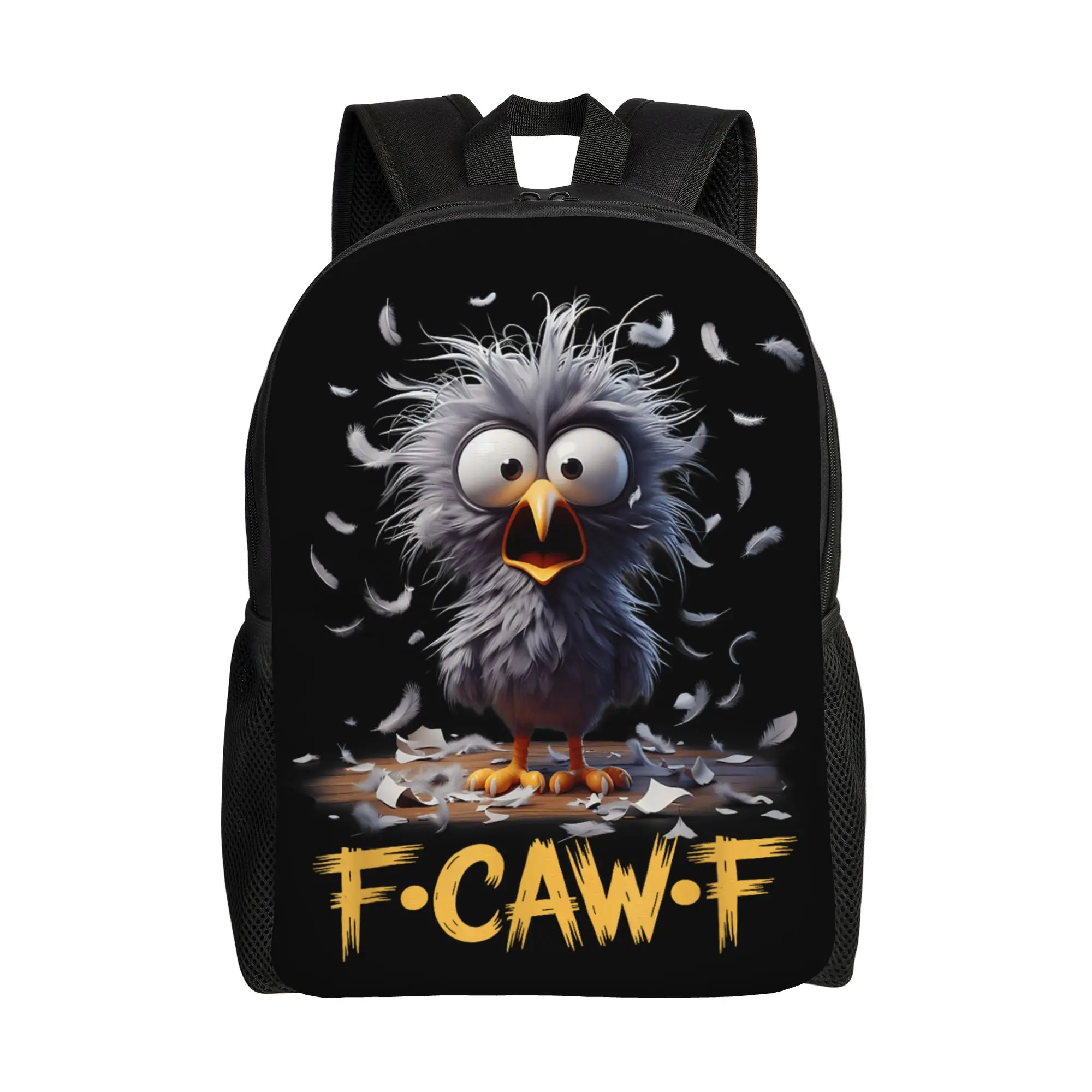 

Забавный рюкзак с мемом F-Caw-F Chicken, легкий школьный рюкзак для подростков, дорожная сумка с мультяшным юмором, мужская и женская сумка через плечо для колледжа