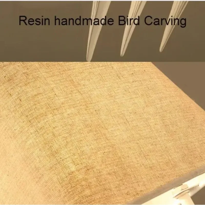 

Modern simple bedroom bird fabric Pendant Lamp personality creativity Nordic retro birdcage dining room lampshade Chandelier