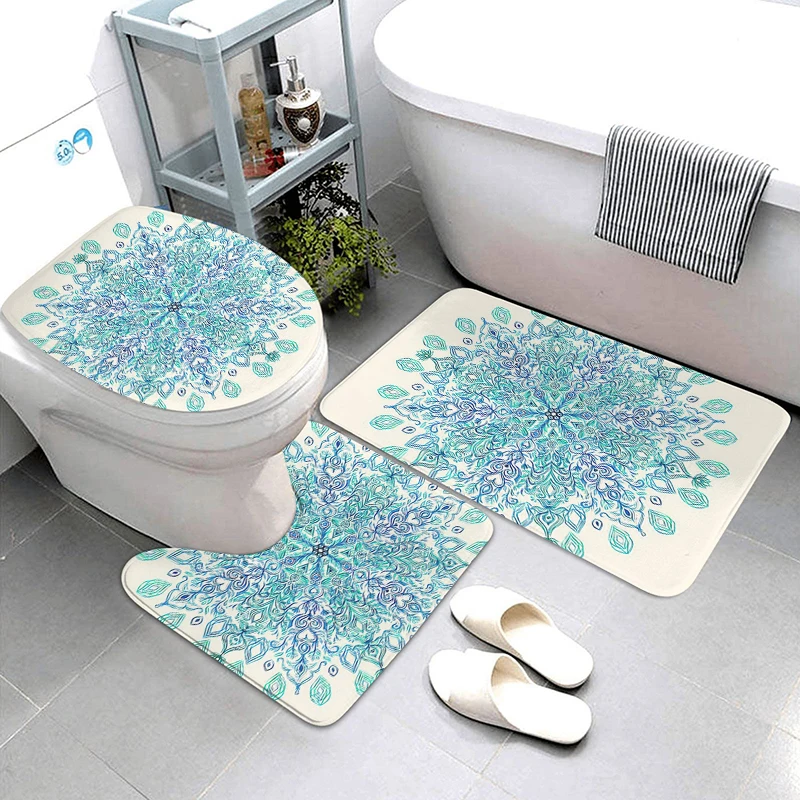 Anti-slip Bath Mat Bathroom Small Rug Foot Mat Entrance Door Mat Kitchen Mat Bedroom Balcony Room Mat Bathtub toilet rug waves