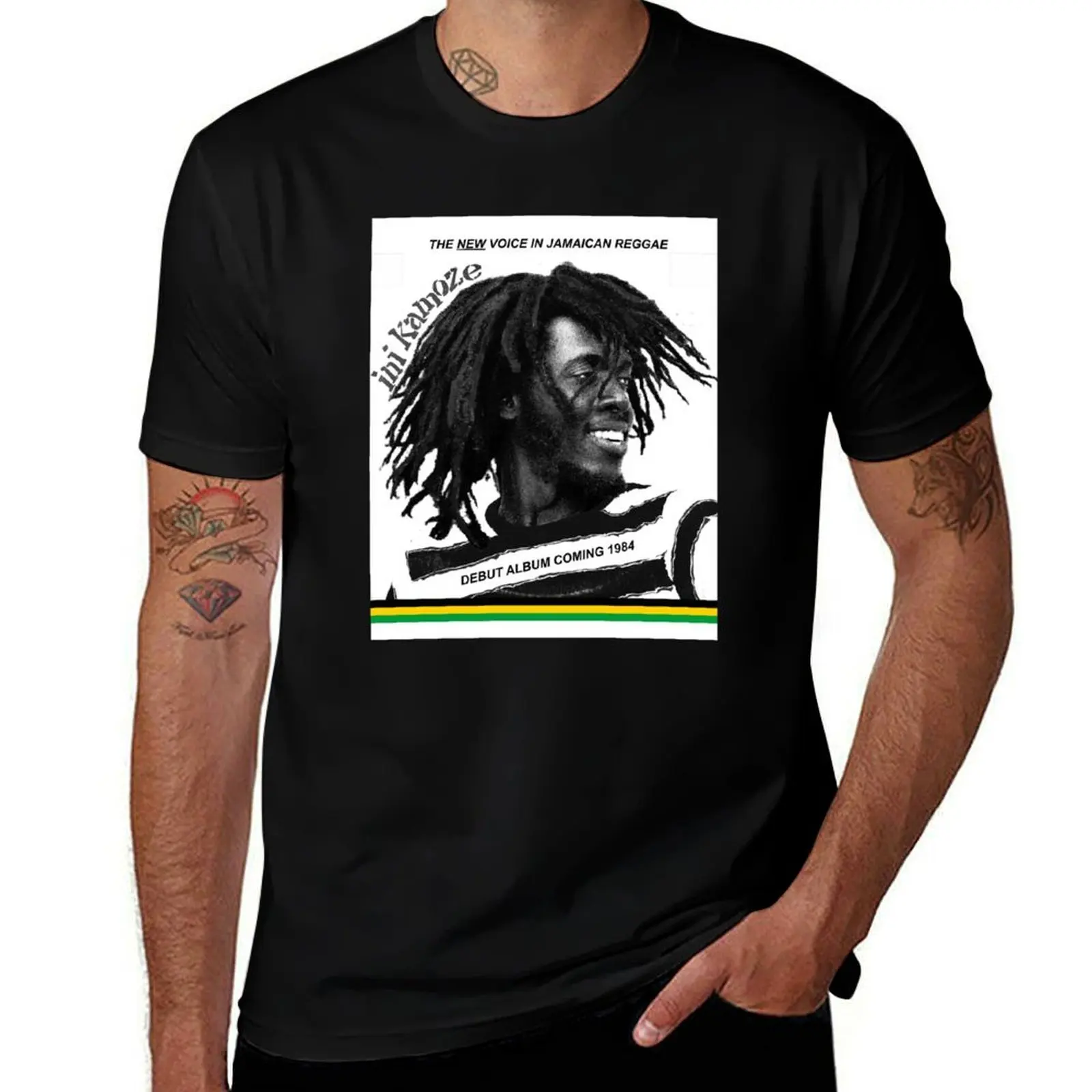 

Ini Kamoze - Vintage 1984 Promo T-Shirt Casual Everyday Short Sleeve T-Shirt