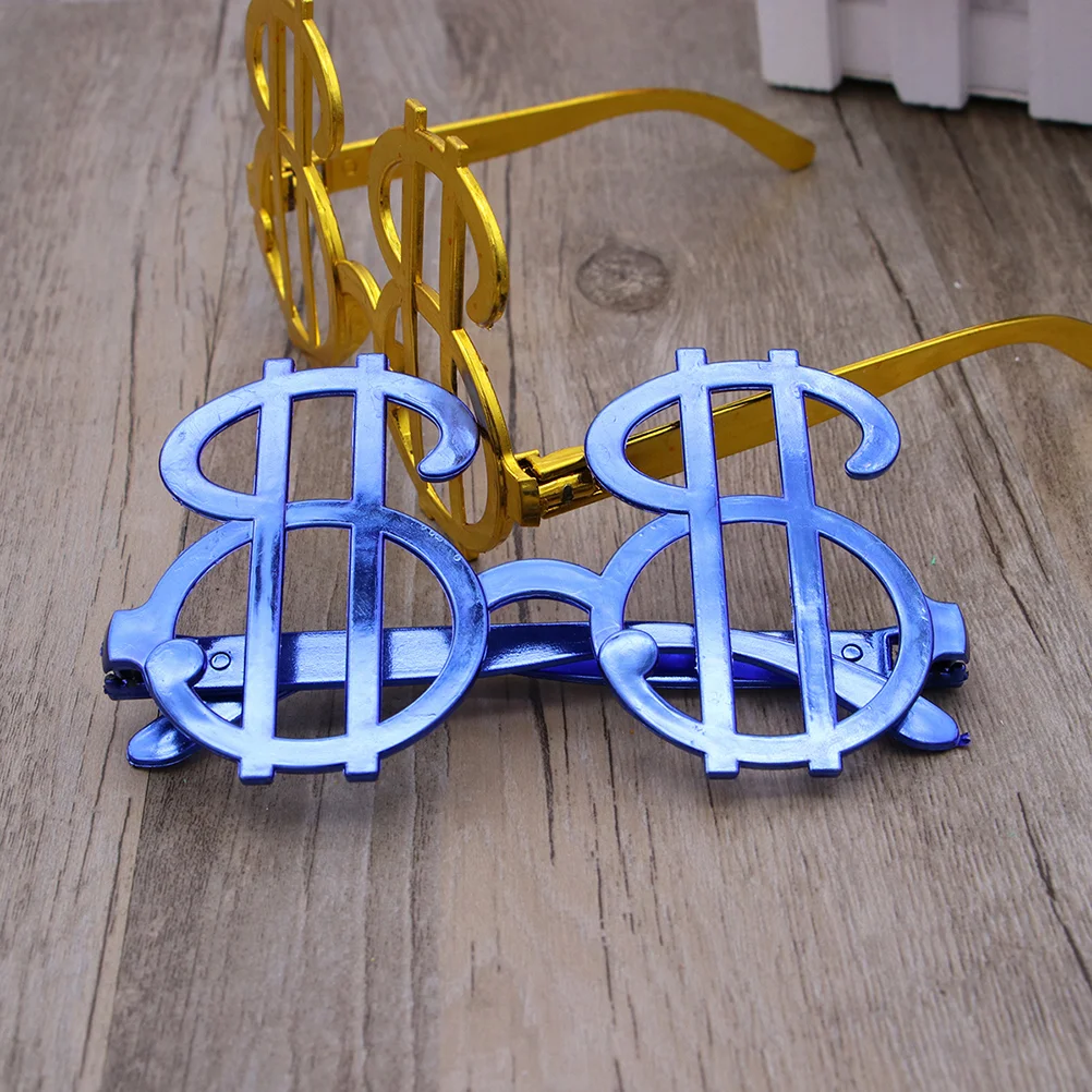 12 Pcs Plastic Dollar Symbol Design Eyewear Party Favors Eyeglass Party Supplies for Halloween Masquerade Random Color