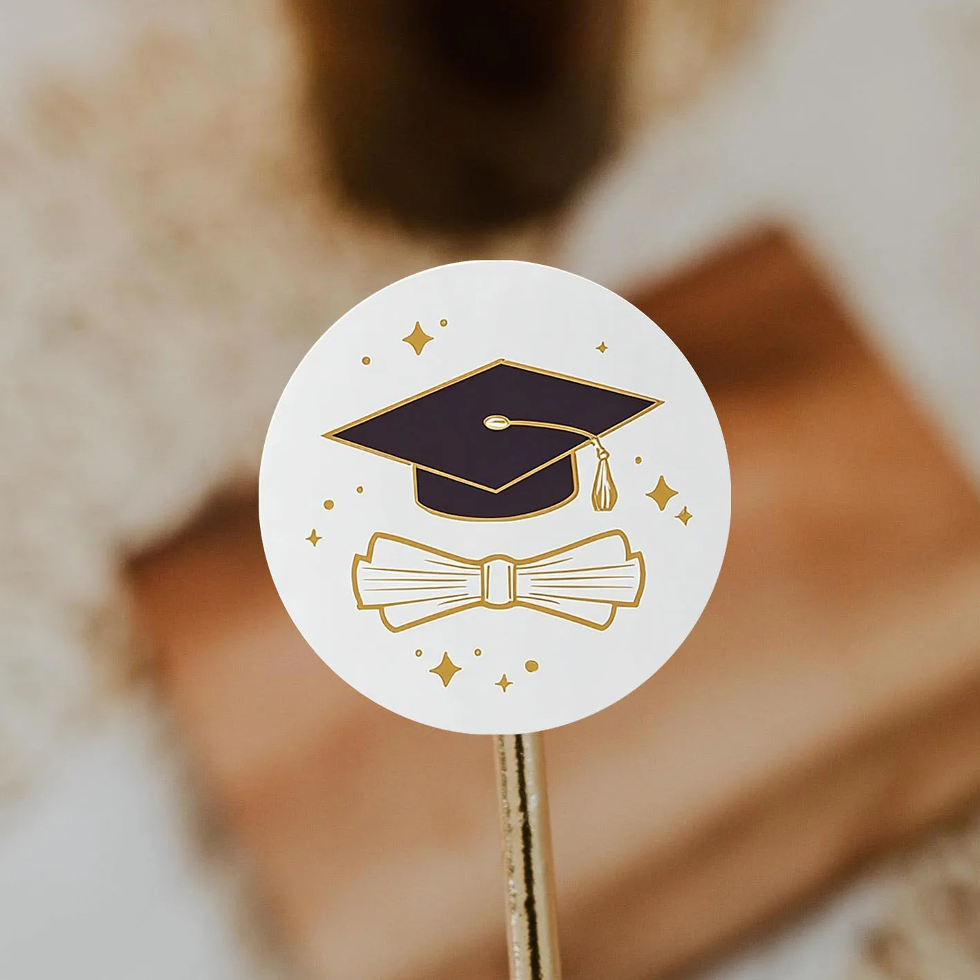 

90PCS Graduation Cap Character Stickers, Celebration Invitation Stickers, Graduation Gifts