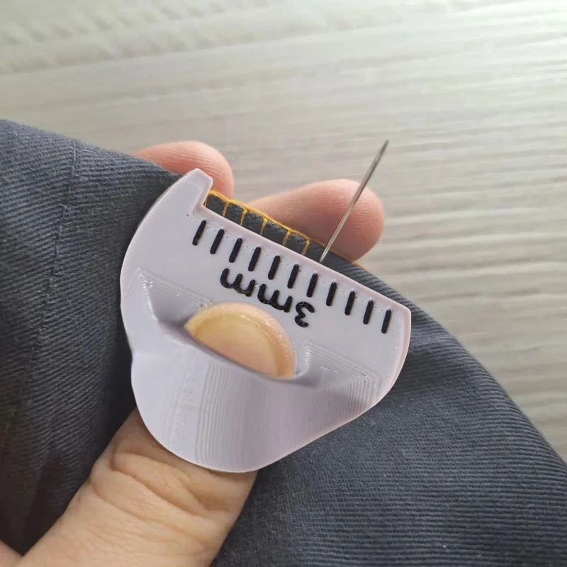 Sewing Needle Gauge Measuring Tool, Finger Ruler Sewing Template For Equal Stitches, Finger Protector, DIY Stitching Guide Tool