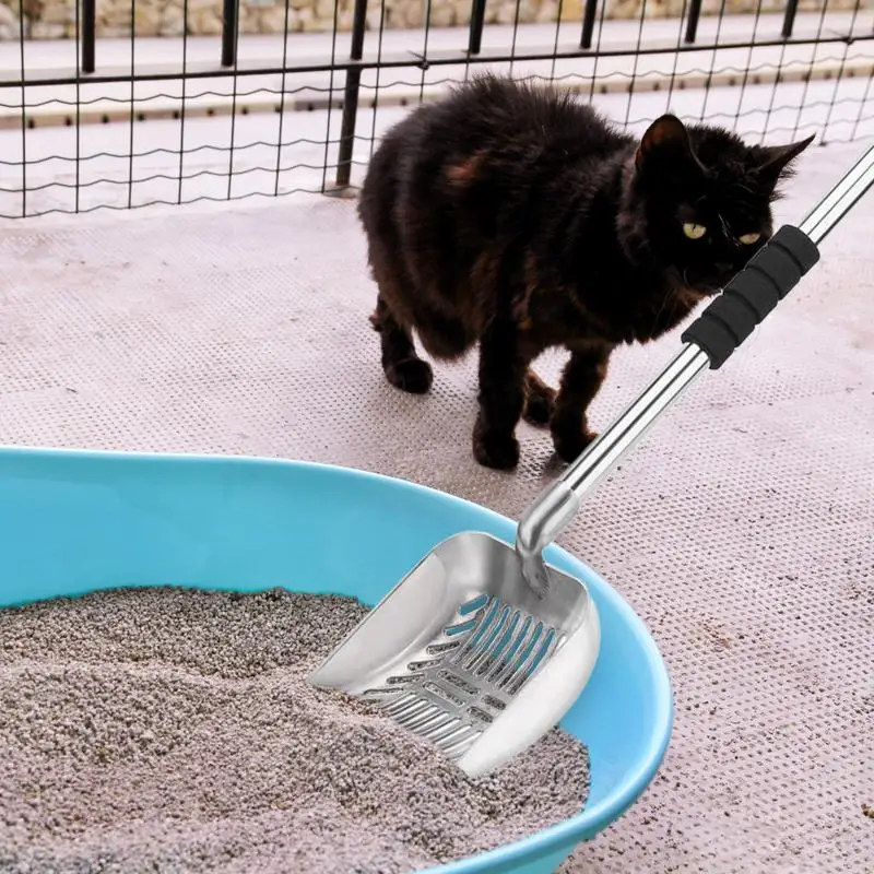 

Cat Litter Scoop Long Handle Dog Poop Shovel Deep Shovel Portable Kitten Cleaning Tool Long Handle Litter Sifting Shovel For