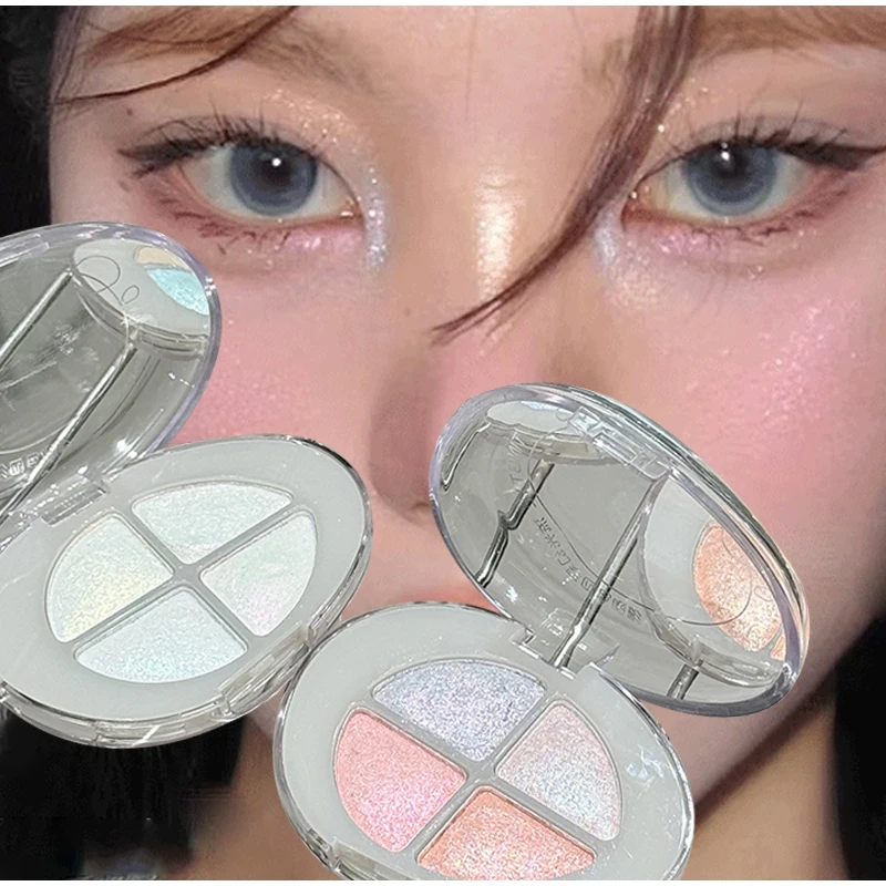 

4-color Eyeshadow Palette Last Korean Makeup Eye Starlight Silkworm Highlight Bright Multifunction Pearlescent Charm Eyeshadow