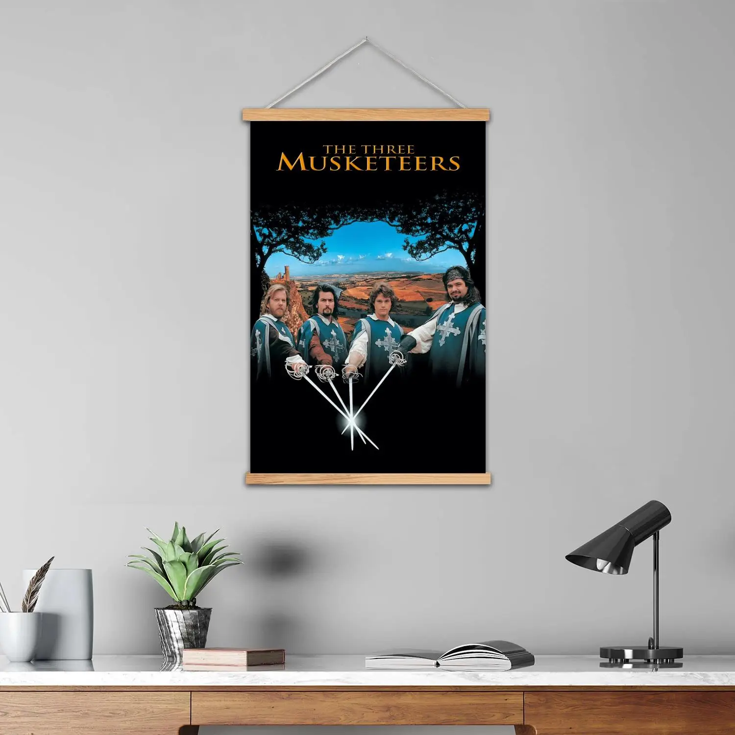 three musketeers Framed Wall Painting Canvas Art Poster, Wall Art  Modern Family Bedroom DecorDecorative painting