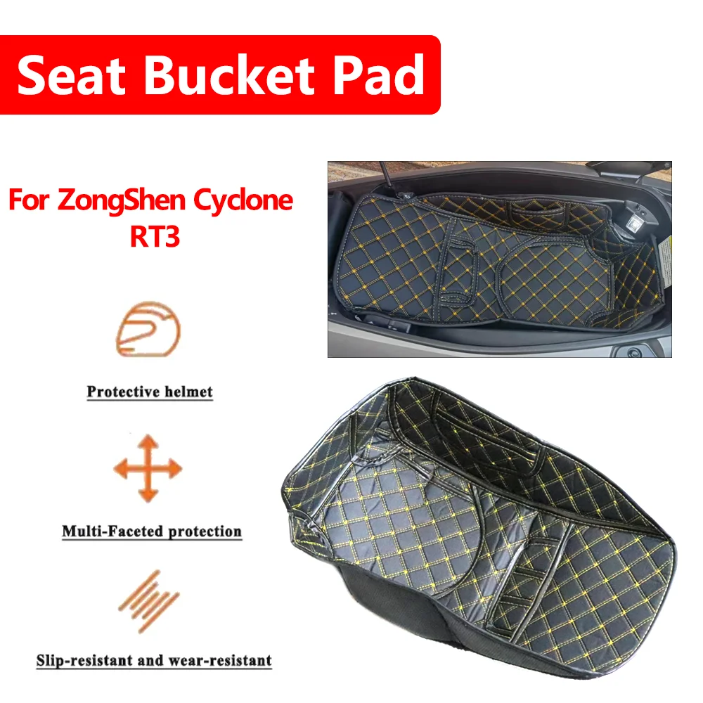 For ZongShen Cyclone RT3 RT 3 Motorcycle Storage Box Seat Bucket Liner Cushion Wear-Resistant Waterproof