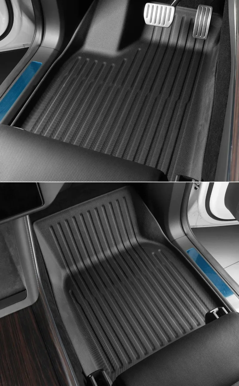 Für Tesla Model X 2024 5/6/7-Sitzer TPE 3D Autofußmatten Kofferraummatte Wasserdichter Schutz Linkslenker – Detail 3