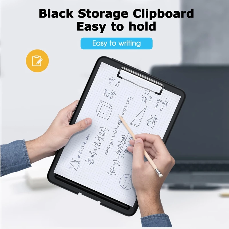 Clipboard With Storage Set Of 6, 8.5 X 11Inch Storage Clipboard With Low Profile Clip, For Office School Supplies