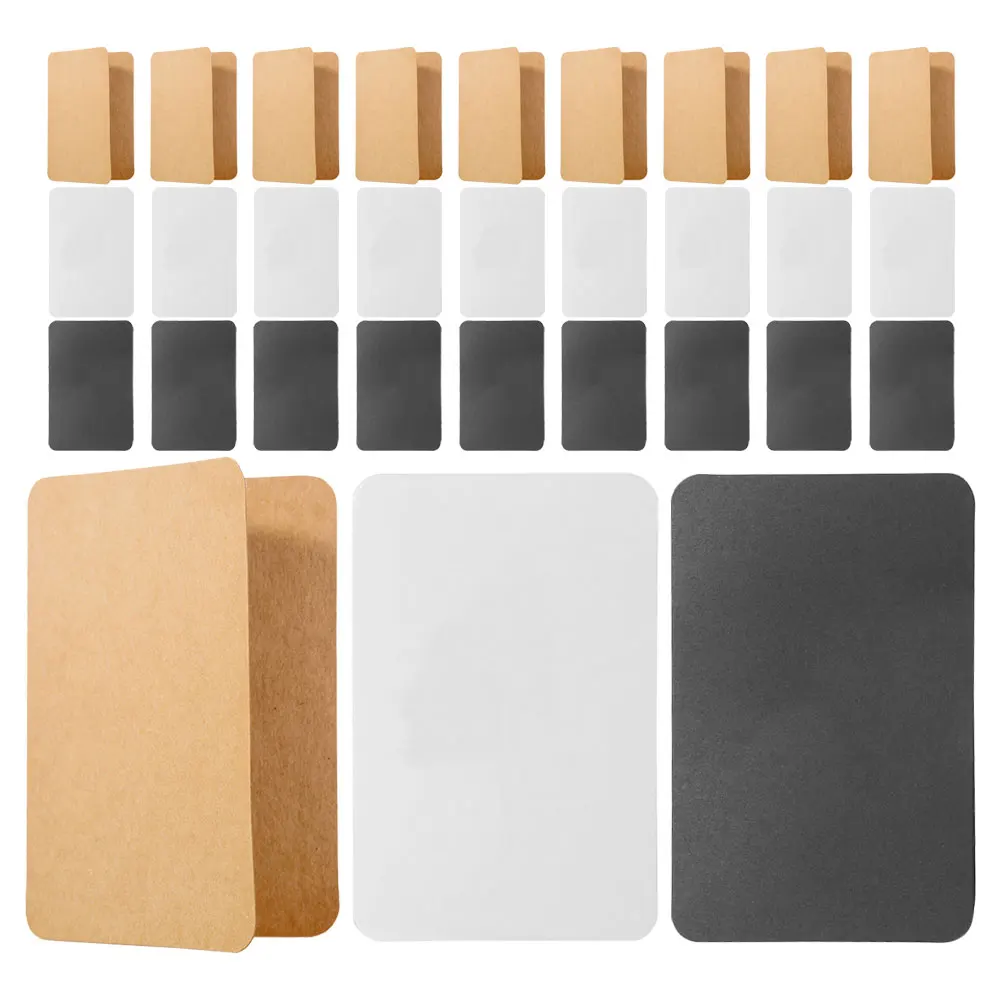 

30Pcs Blank DIY Folding Greeting Cards Vintage Paper Festival Blessing Message Gift Cards Blank Blessing Card Greeting Card