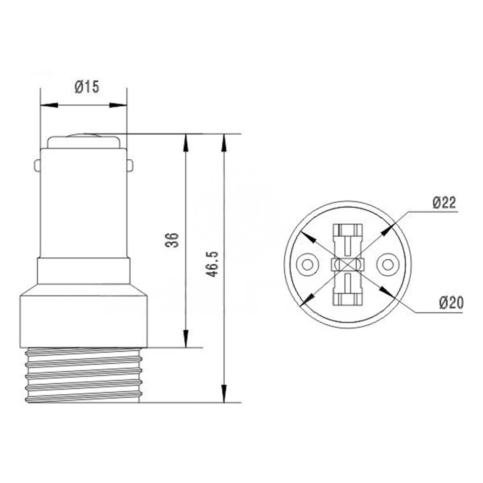 2pcs BA15D to G9 Bulb Base Converter, 110V-240V Compatible, LED/CFL/Halogen Lamp Adapter